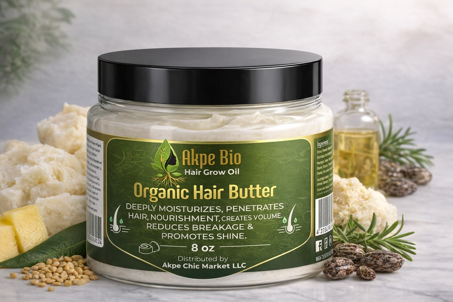 Akpe Bio Hair Grow Butter – Organic Moisturizing & Growth Hair Butter